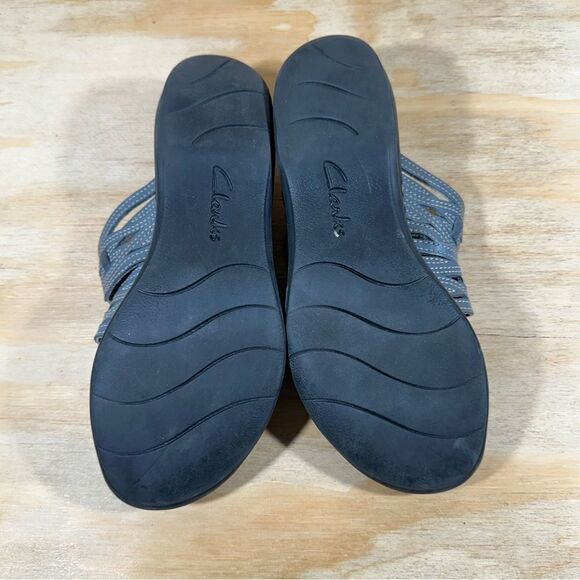 Clark’s Collection Blueish Gray Sandals Women’s Size 7 - Picture 6 of 8